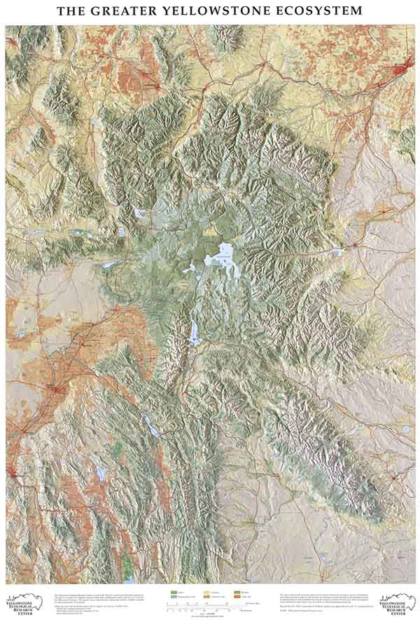 yellowstone ecosystem physical map